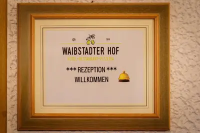 Ein Zertifikat, Auszeichnung, Logo oder anderes Dokument, das in der Unterkunft Hotel Waibstadter Hof ausgestellt ist