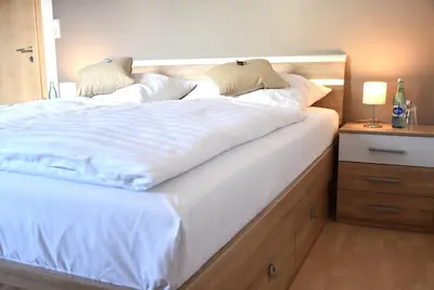 Ein Bett oder Betten in einem Zimmer der Unterkunft Ferienwohnung Familie Mechler