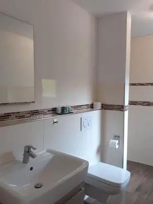 Ein Badezimmer in der Unterkunft Ferienwohnung bei Heidelberg