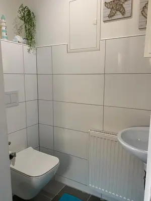 Ein Badezimmer in der Unterkunft Ferienwohnung 