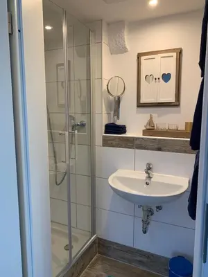 Ein Badezimmer in der Unterkunft Ferienwohnung 