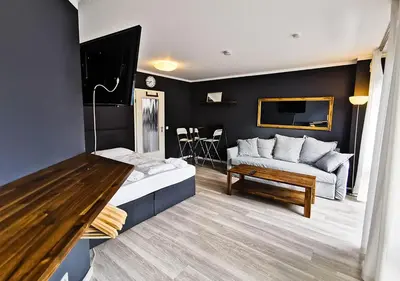 Ein Sitzbereich in der Unterkunft CF44 30m2 Quiet Central Balcony and Netflix