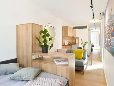 Küche/Küchenzeile in der Unterkunft Modern ausgebauter Überseecontainer als Tiny House
