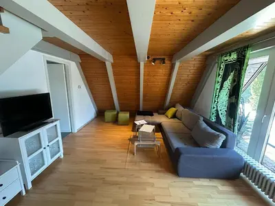 TV/Unterhaltungsangebot in der Unterkunft Bungalow in Waldbrunn
