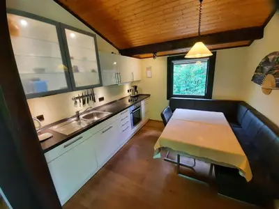 Küche/Küchenzeile in der Unterkunft Bungalow in Waldbrunn