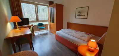 Ein Bett oder Betten in einem Zimmer der Unterkunft Flörsheimer Hof
