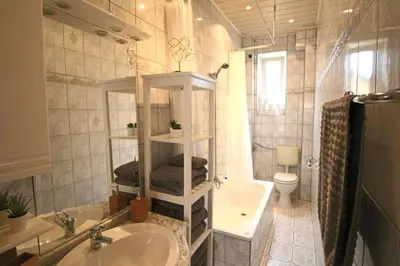 Ein Badezimmer in der Unterkunft Charmante Wohnung ruhig und zentral gelegen
