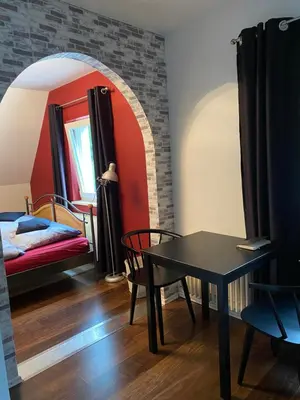 Ein Bett oder Betten in einem Zimmer der Unterkunft Zwei Apartments 