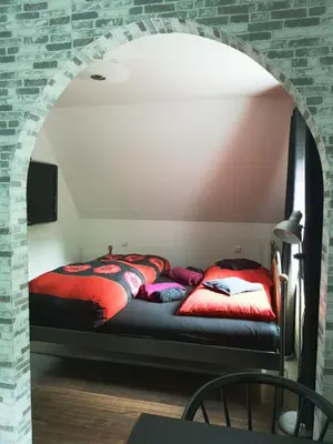 Ein Bett oder Betten in einem Zimmer der Unterkunft Zwei Apartments 