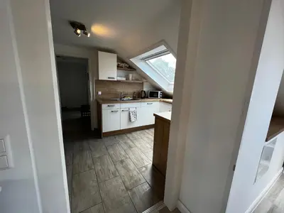 Küche/Küchenzeile in der Unterkunft Ferienwohnung Schlüter Nußloch