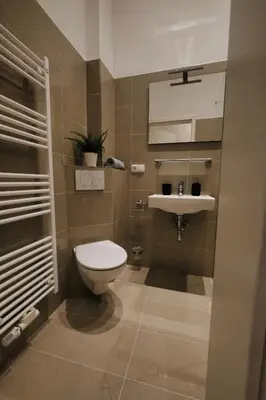 Ein Badezimmer in der Unterkunft Appartement Deluxe, Monteurwohnung