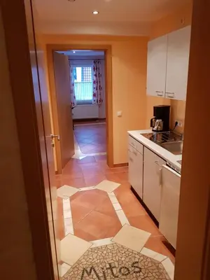 Küche/Küchenzeile in der Unterkunft Weingut und Gästehaus Henrici