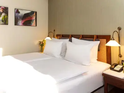 Ein Bett oder Betten in einem Zimmer der Unterkunft Mercure Hotel Frankfurt Airport Langen