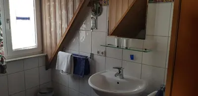 Ein Badezimmer in der Unterkunft Weingut Schunck