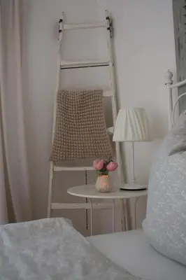 Ein Bett oder Betten in einem Zimmer der Unterkunft Gemütliche Ferienwohnung in Edesheim an der Weinstraße