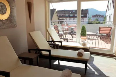 Ein Sitzbereich in der Unterkunft Hotel-Restaurant Pfälzer Hof