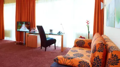 Ein Sitzbereich in der Unterkunft Wessinger