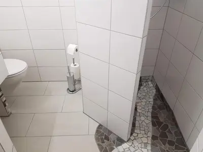 Ein Badezimmer in der Unterkunft Ferienwohnungen wie im Süden Großostheim