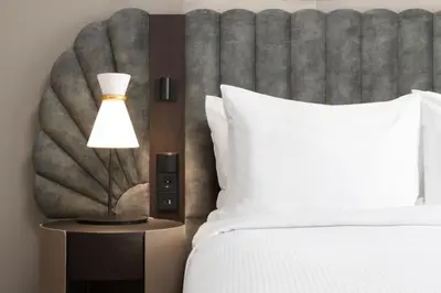 Ein Bett oder Betten in einem Zimmer der Unterkunft Hilton Heidelberg