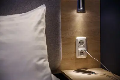 Ein Bett oder Betten in einem Zimmer der Unterkunft Holiday Inn Express Frankfurt Airport by IHG