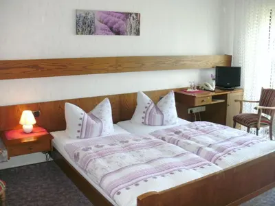 Ein Bett oder Betten in einem Zimmer der Unterkunft Hotel Tannenhof