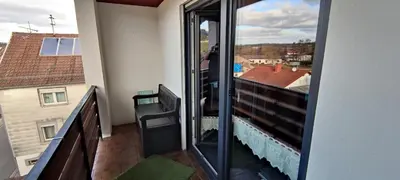 Ein Balkon oder eine Terrasse in der Unterkunft Haus Kunterbunt