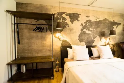 Ein Bett oder Betten in einem Zimmer der Unterkunft Little Beauty Souterrain Apartment Linkenheim