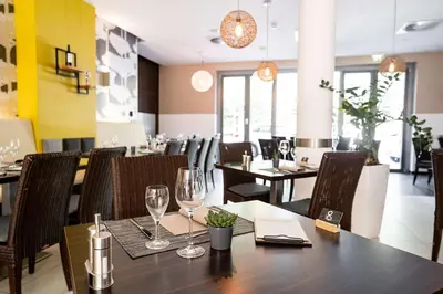 Ein Sitzbereich in der Unterkunft Lanzcarré Hotel Mannheim, a member of Radisson Individuals