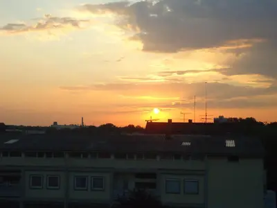 Blick auf den Sonnenuntergang/Sonnenaufgang von des Hotels aus oder aus der Nähe