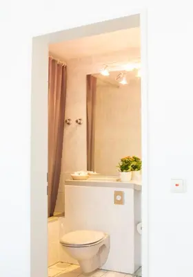 Ein Badezimmer in der Unterkunft Hotel Roemerstein