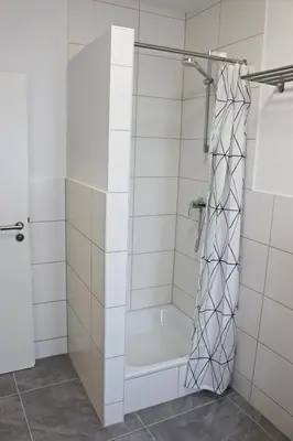Ein Badezimmer in der Unterkunft Fewo am Museum