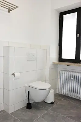 Ein Badezimmer in der Unterkunft Fewo am Museum