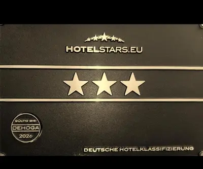 Ein Zertifikat, Auszeichnung, Logo oder anderes Dokument, das in der Unterkunft Hotel ATLANTA Darmstadt ausgestellt ist