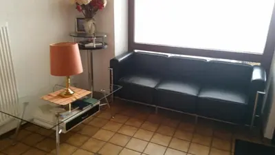 Ein Sitzbereich in der Unterkunft Hotel Elsenztal