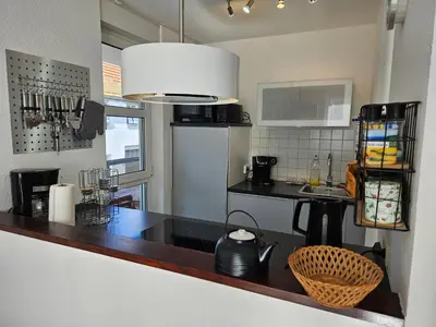 Küche/Küchenzeile in der Unterkunft Komfortables 3-Zimmer Apartment in Schwetzingen zwischen Mannheim und Heidelberg