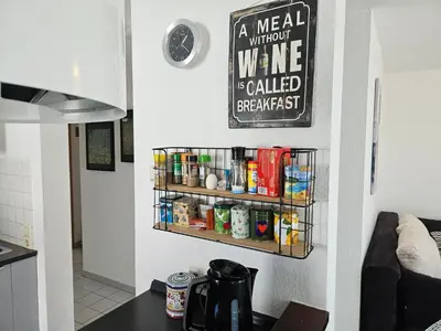 Küche/Küchenzeile in der Unterkunft Komfortables 3-Zimmer Apartment in Schwetzingen zwischen Mannheim und Heidelberg