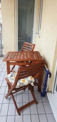 Ein Balkon oder eine Terrasse in der Unterkunft Komfortables 3-Zimmer Apartment in Schwetzingen zwischen Mannheim und Heidelberg