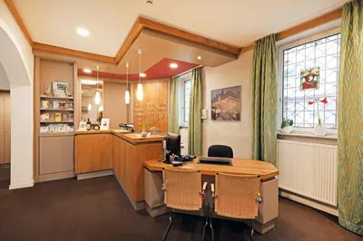 Küche/Küchenzeile in der Unterkunft Hotel Goldener Karpfen