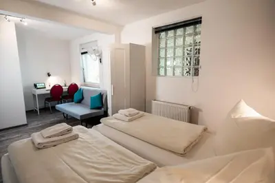 Ein Bett oder Betten in einem Zimmer der Unterkunft Hotel Scharfes Eck