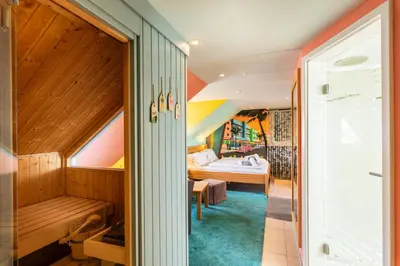 Ein Bett oder Betten in einem Zimmer der Unterkunft Hotel Ziegelruh