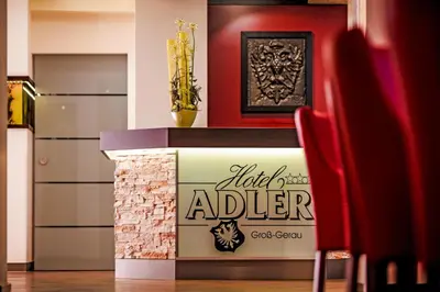 Ein Zertifikat, Auszeichnung, Logo oder anderes Dokument, das in der Unterkunft Adler Hotel & Restaurant Groß-Gerau ausgestellt ist