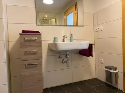 Ein Badezimmer in der Unterkunft Apartment am Kaffelstein - mit Terrasse