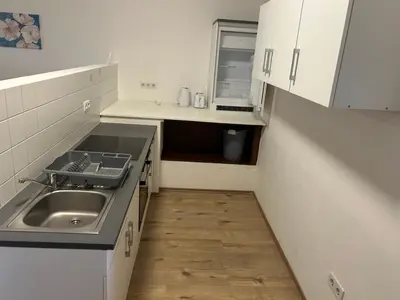 Küche/Küchenzeile in der Unterkunft Haus Elbert Eschau
