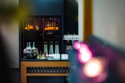 Getränke in der Unterkunft Hotel Der Blaue Reiter Design- & Tagungshotel