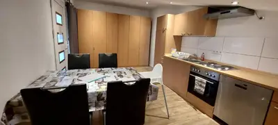 Küche/Küchenzeile in der Unterkunft Ferienwohnung/Monteurwohnung im schönen Odenwald