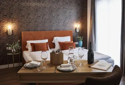 Getränke in der Unterkunft Stadthotel