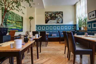 Ein Sitzbereich in der Unterkunft Trip Inn Hotel Blankenburg