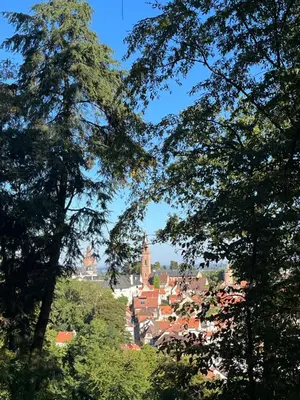 Ein allgemeiner Blick auf Weinheim oder ein Stadtblick von der Ferienwohnung aus