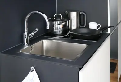 Küche/Küchenzeile in der Unterkunft OBD Hotel by WMM Hotels