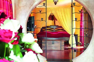 Ein Bett oder Betten in einem Zimmer der Unterkunft Zum Riesen